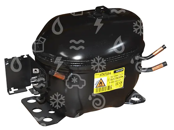 kompresor SECOP HTK70AA, HTK67AA, LBP - R600a, 220 - 240V, 50Hz